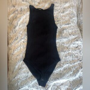 Abercrombie & Fitch Black Bodysuit One Piece, Strappy Back